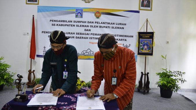 Lurah se-Sleman Dikukuhkan, Emban Amanah Sebagai Pemangku Keistimewaan DIY