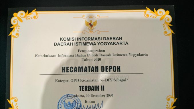 Penganugerahan Keterbukaan Informasi Badan Publik Tahun 2020