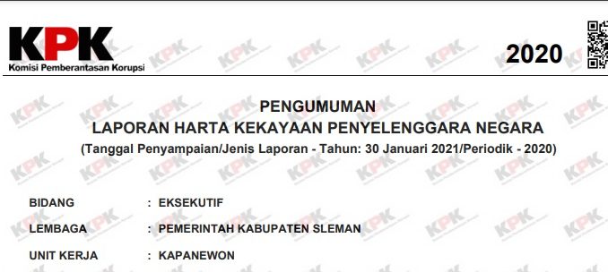 LHKPN 2020