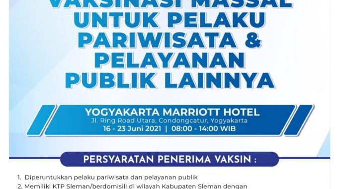 Vaksinasi Massal Sektor Pariwisata dan Petugas Pelayanan Publik